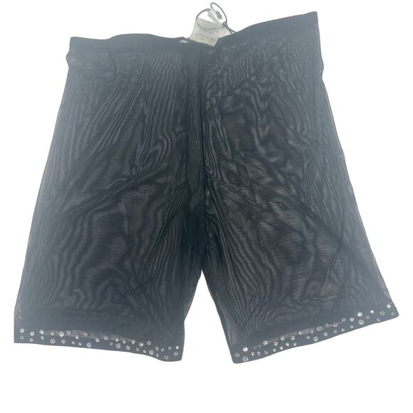 Monica Hansen NWT Beachwear Mesh Coverup Bottom with Crystals Black Size Small‎ - Picture 3 of 5